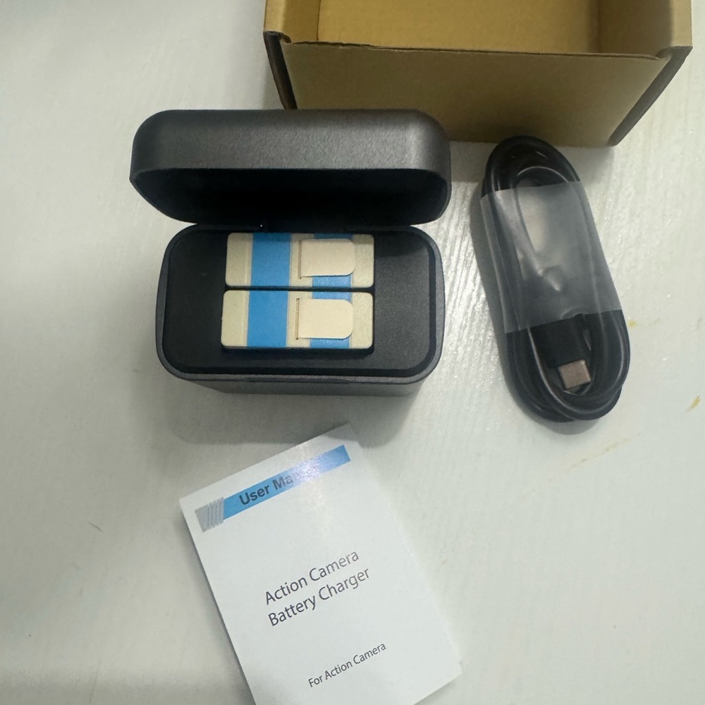 Action Camera Battery Charger with Case